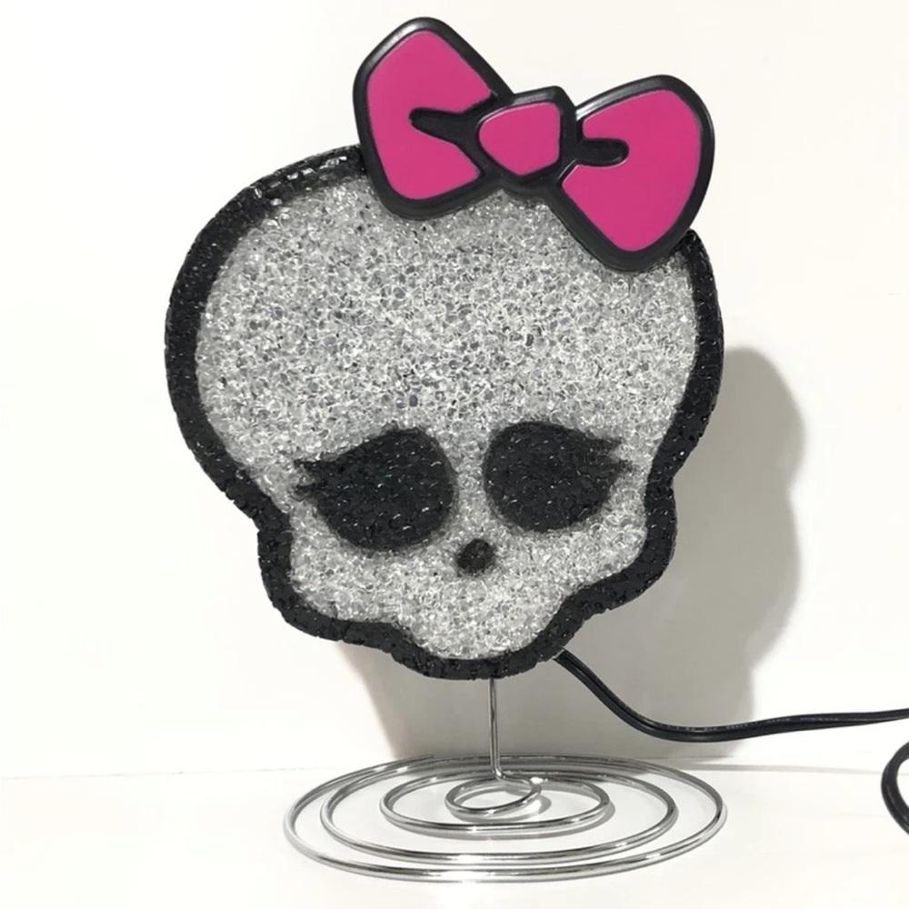 Monster High Skull Skullette EVA Popcorn Lamp 2013 Night Light Pink Bow
